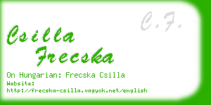 csilla frecska business card